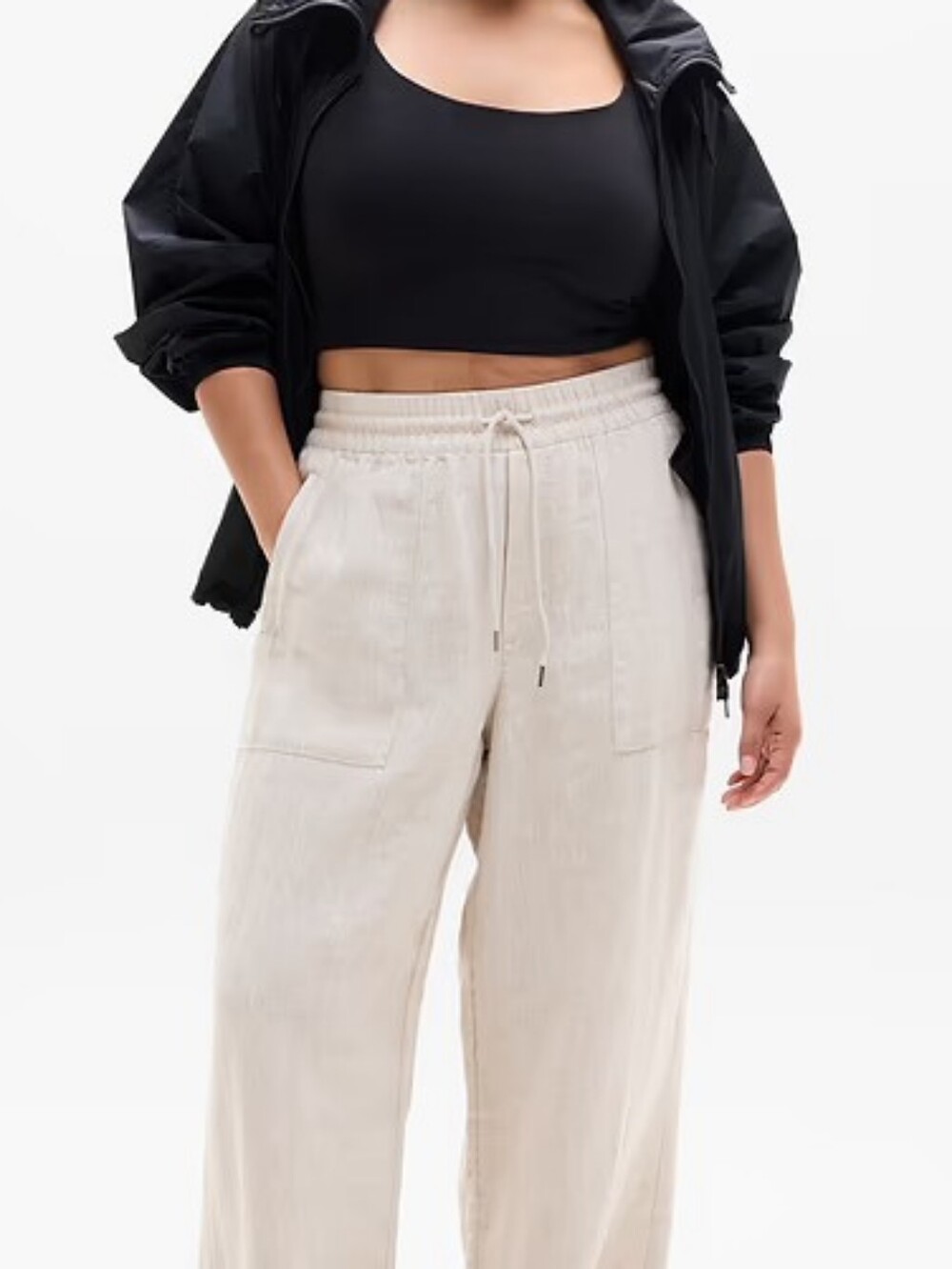 Athleta "Retreat" Wide Leg Linen Pants